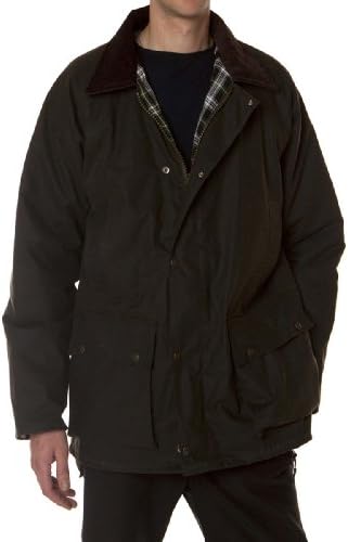 Hunter Outdoor Horseman Mens / Ladies Wax Jacket Inc Free Tin of Wax Proofing - X-Large - Olive