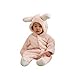 DINGANG Baby Cartoon Animal Hooded Warm Jumpsuits 0-2years