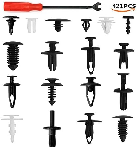 Ledaut 421pcs Car Trim Clips Universal Auto Car Trim Panel Clips Push Retainers Plastic Rivet Car Door Trim Clips Retainer Clips Nylon