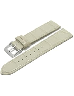 Meyhofer EASY-CLICK Uhrenarmband XS Eifel 20mm hellbeige Leder Alligator-Prägung Made in Germany My2gfml4000