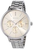 Hugo BOSS Unisex Multi Zifferblatt Quarz Uhr mit Edelstahl Armband 1502421