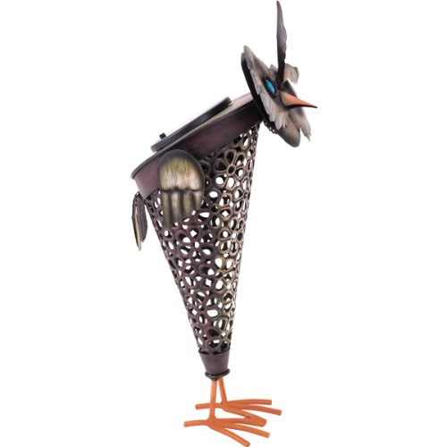 insatech LED Solar Solarleuchte Metallfigur EULE Gartendeko Figur - 4