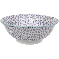 TOKYO design studio Geo Eclectic Cuenco, Porcelana, Morado, 20,5 x 8 cm