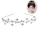 ULTNICE Hochzeit Braut Haarreifen Strass Blumen Haar Barrettes Stirnband (Splitter)