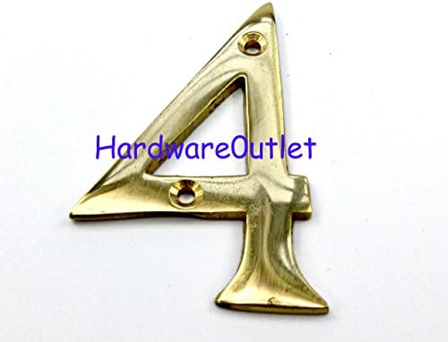 2" - 50mm Door Number/ Numeral - Polished Brass 0 - 9 + A & B (4)