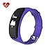 Produktbild fitracker Professionelle Sport Fitness Tracker mit Pulsuhr Schrittzähler Klettern Cycling GPS Activity Track Armband für iPhone Android, violett