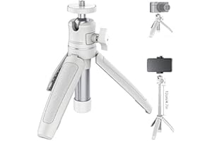 HAFOKO MT-08 Mini Kamera Stativ Klein Tripod Handlich Erweiterbar Selfie Stick Smartphone Stativ Schreibtisch Reise Stativ 1/4” Kompatibel für Telefon Webcam Kamera YouTube Vlogging (max zum 1.5kg)