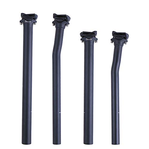 tija de sillín de Carbono 31.6 MTB Bicicleta de Carretera de Fibra de Carbono, Poste de Asiento Compensado 27.2 ud Luz Mate 140 g Piezas de Bicicleta (350, Vertical 27.2)