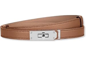 HEVIBK Ledergürtel Damen Gürtel Taillengürtel Damengürtel Leder Jeansgürtel Echtleder 18mm Breit schmaler Gürtel