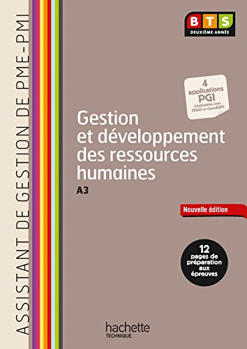 Book's Cover ofGestion et développement ressources humaines A3 BTS AG PMEPMI  Livre élève  Ed 2014