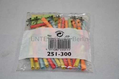 50 Stück RÖLLCHENLOSE 251-300, bunt