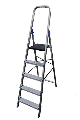 Arcama DN05 Escalera domestica, Gris Plata, 5 peldaños