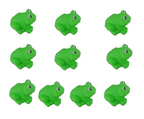KingWinX Funny Baby Rubber Bathtub Toys, Pack of 10 pcs Frogs
