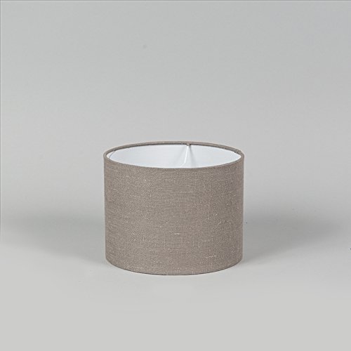 QAZQA Modern Polyester Lampenschirm 20/20/15 Zylinder alt-grau , Rund gerade Schirm Pendelleuchte, Schirm Stehleuchte, - 4