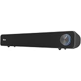 Trust Arys Sound Bar for PC/Laptop, 12 W, Black | USB Powered, 1/8" Jack, Speakers for Computer, Mobile, Tablet, TV