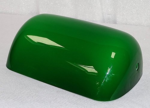 Lampenschirm für Bankerslampe, Ersatzschirm Banker Lampe, Grün - Weiß