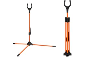 MiOYOOW Bogenständer für Bogenschießen, Faltbarer Langbogenhalter, Recurvebogen Halterung mit Rutschfester Basis für Recurvebogen Compoundbogen