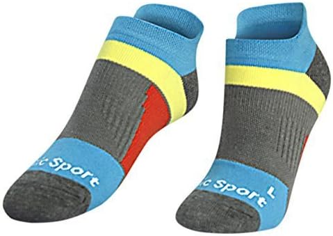 Compression Running Socks, Reinforced Arch Support, pressure dispersing heal, enhanced stability of ankles, Ideal for running, cycling, any type of sports … (Blue, L-XL)