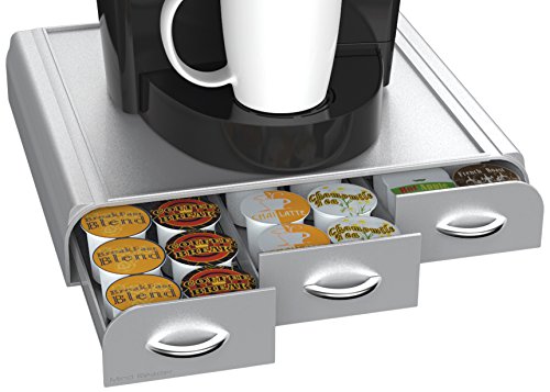 Mind ReaderTRAY6-SIL Anchor Collection Coffee Pod Holder, Plastic, Silver