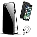 Price comparison product image Sycode Magnetic Case for iPhone 6S Plus 5.5",Luxury Aluminum Alloy 9H Tempered Glass Back Cover for iPhone 6S Plus / 6 Plus 5.5"-All Black
