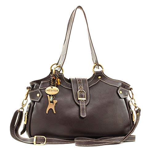 CATWALK COLLECTION - NICOLE - Bolso de hombro - Cuero - Marrón