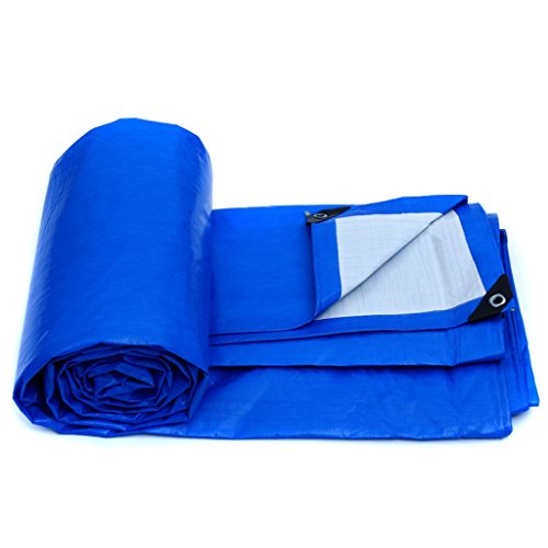 Preisvergleich Produktbild Gewebeplane Wasserdichte Plane Plan Tarps Outdoor Sonnenblende Multifunktions Poncho für Camping Angeln Gartenarbeit Sonnenschutz Einfach zu Falten Blau, 170G / m², 5 Größe verfügbar (größe : 3m×4m)