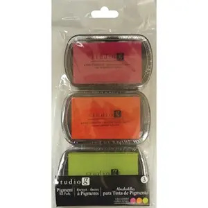 Hampton Art Pigment Ink Pads, Warmth, 3-Pack