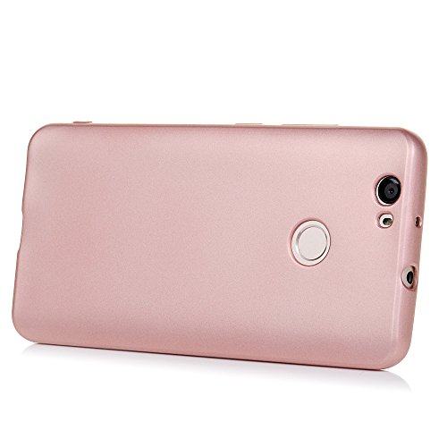 Lanveni Huawei Nova Hülle, Handyhülle Huawei Nova Hülle Etui Protective Case Cover TPU Silikon Schutzhülle Bumper Handytasche TPU-Bumper Weiche Silikon Case mit Glänzender Oberfläche Cover Design (Rose Gold) + 1 x Stylus Stift + 1 x Staubdichte Stecker - 5
