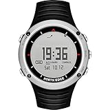 Easy Go Shopping Herrenuhr Professionelle Outdoor-Sport wasserdichtes Klettern Wandern Smart Digitaluhr Unterstützung Low Power Alarm Kompass (Farbe : Silber)