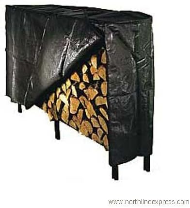 Woodeze Home Indoor Outdoor Firewood Storage Organizer Protector 90" Log Rack Cover by Woodeze