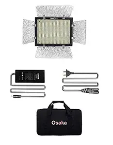 Osaka Bi-Color Dimmable LED Video Light OS 528 Slim for Nikon Canon Sony Panasonic DSLR and Video Cameras and YouTube Video Shooting with Power AC Adapter.