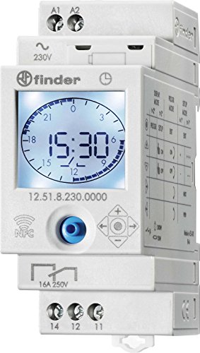 Finder serie 12 - Interruptor horario semanal 1 contacto 16a 230v