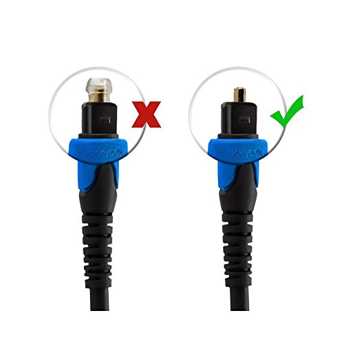 deleyCON HDMI Kabel + Toslink optisches Audio Digital Kabel (2m – 2 Kabel) (Neuster Standard) ARC 3D 4K Ultra HD (1080p/2160p) - 7