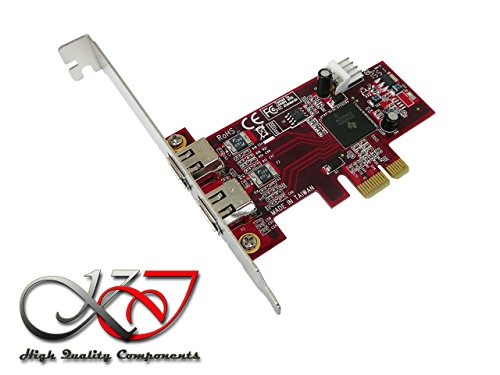 KALEA-INFORMATIQUE © - Carte contrôleur PCIe FIREWIRE 400 (Ieee1394a) avec chipset TI XIO2200 - 2 ports - Gamme Professionnelle / COMPOSANTS HAUTE QUALITE - Adaptée pour CARTE SON 