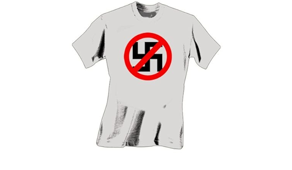 Durchgestrichenes Hakenkreuz T Shirt M Grau Amazon De Bekleidung