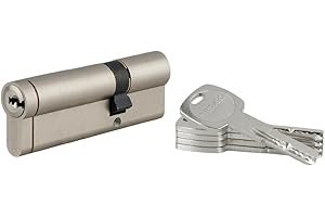 THIRARD - Cylindre Débrayable Transit 1 - Nickelé - Sécurité Renforcée - 6 Goupilles - Anti-Crochetage, Anti-Arrachement - 30 x 65 mm - 5 Clés Réversibles Longues - Gris