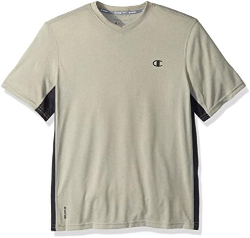 Champion mens  Vapor Heather V-neck Tee Short Sleeve Shirt
 -  gray - 