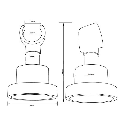 Massiver Edelstahl Brausehalter mit Kugelgelenk universal Modell KF – B808 - 6