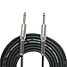 Produktbild TAOHOU Mono-Jack-Gitarrenkabel Audio-Stecker auf Stecker Kabel 6,35 mm gerade Stecker schwarz