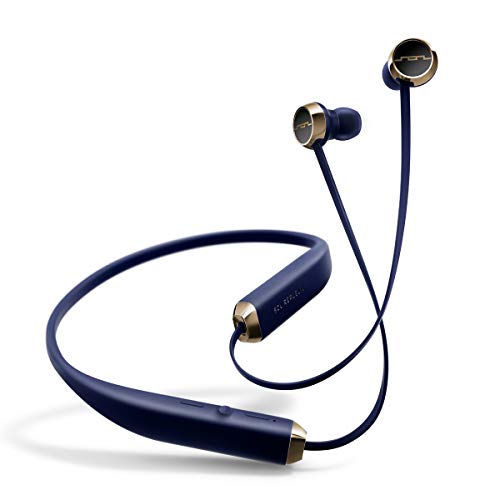 Sol Republic Inalámbrico Bluetooth para Auriculares, hasta 8 Horas de música, cómoda Banda para el Cuello, Controles de micrófono y Volumen fácil de presionar, diseño Uitra-Light, Azul