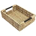Woodluv Storage Baskets, Storage baskets for Shelves, Storage Box Organiser, Baskets to make hampers With Wood Handles, Medium
