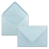 Papierumschläge Farbe: Hellblau - Babyblau - Grammatur: 120 g/m² / Format: DIN C6 114 x 162 mm / Mit Nassklebung und Gummierung, ohne Fenster