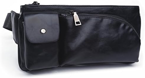 Alivictory Multiple Pocket Leather Waist Packs (Black)