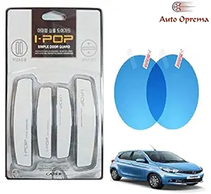 AUTO OPREMA I-Pop Door Scratch Guard White Colour and 2 Pieces Car Rear View Mirror Protective Film, for All Automobile and Vehicle Models (100 * 100mm) for Tata Tiago (2)
