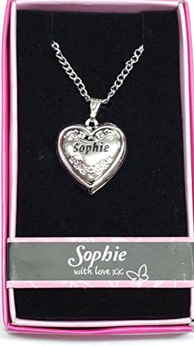 Sophie Named Personalised Love Lockets/Pendants with Picture Holder Presented Beautifully by Sterling Effectz