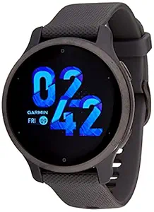 Garmin Venu 2S, Smaller-Sized GPS Smartwatch with Advanced Health Monitoring and Fitness Features, Slate Bezel with Graphite Case and Silicone Band, (010-02429-70) (No-Cost EMI Available)