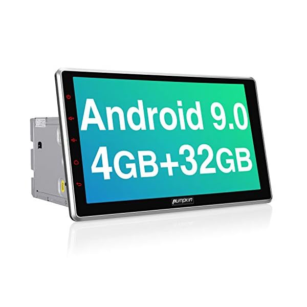 Pumpkin Android 8.1 Autoradio Moniceiver mit GPS Navi 10,1 Zoll Bildschirm Unterstützt Bluetooth DAB+ Android Auto WLAN 4G USB MicroSD 2 Din Universal