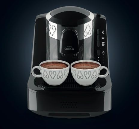 OKKA Turkish Coffee Machine (USA 120v) Chrome UL (Black-Chrome) by KAFETTE Turkish Coffee Machine