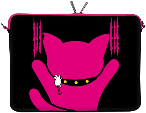 DIGITTRADE LS140-15 Notebook Sleeve 39,6cm 15,4 Zoll Laptoptasche Kitty to Go Neopren Schutzhuelle bis 39,6cm 15,6 Zoll wasserabweisend Anti Shock System Protection Case Neoprene - 2