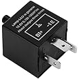 LED Flasher Relay 3 Pin, Indicator Flasher Relay, 12 Volt 3 Pin LED Electronic Flasher Unit for Car Vehicle Motorcycle, Adjustable Indicator Relay for LED Turn